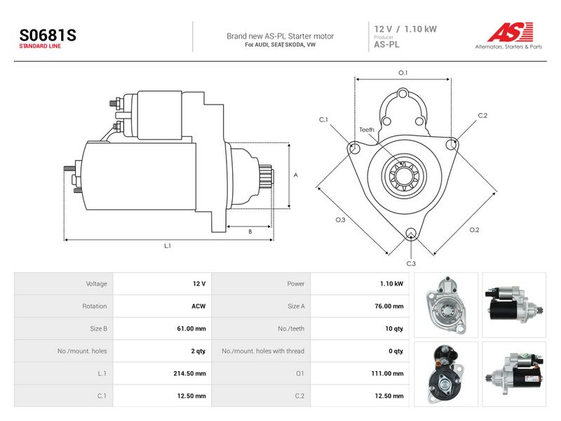 Starter, AS-PL S0681S