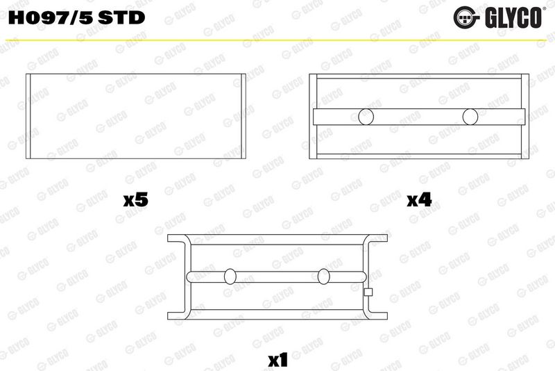 Coussinet+vilebrequin GLYCO H097/5 STD