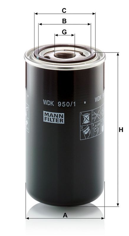 MANN-FILTER WDK950/1 Fuel Filter