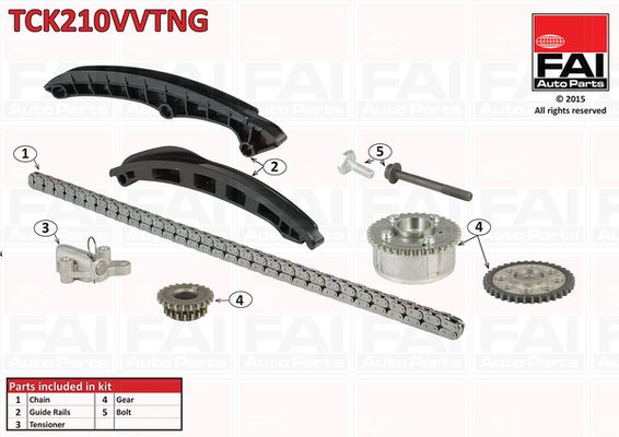 Комплект ланцюгів привода, Fai Autoparts TCK210VVTNG