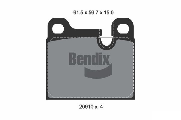 BENDIX Braking fékbetétkészlet, tárcsafék BPD1470