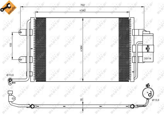 NRF 35227 Condenser, air conditioning