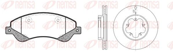 Комплект гальма, дискове гальмо, Remsa 81251.00