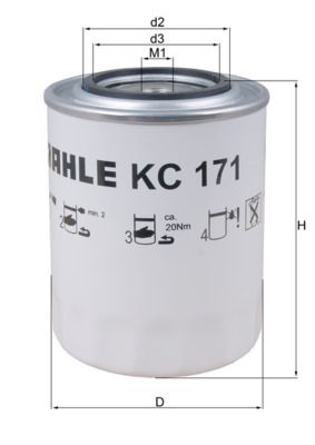 MAHLE Üzemanyagszűrő KC 171