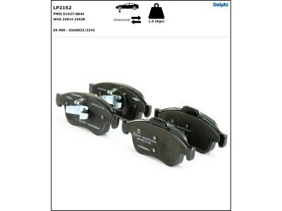 Set placute frana,frana disc LP2152 DELPHI