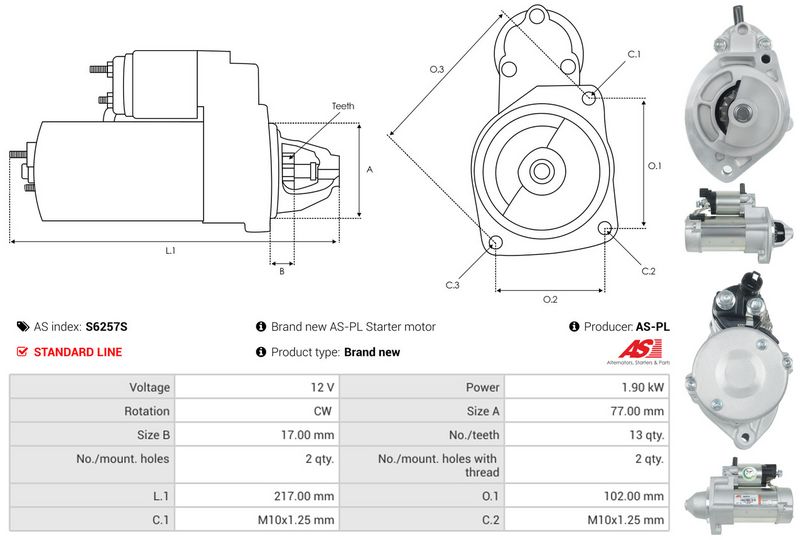 AS-PL S6257S Starter