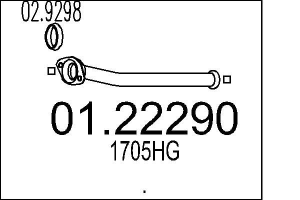 MTS kipufogócső 01.22290