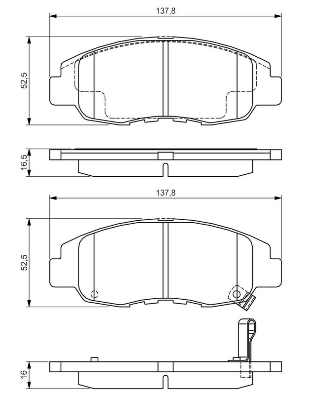 BOSCH 0986495153 Brake Pad Set, disc brake
