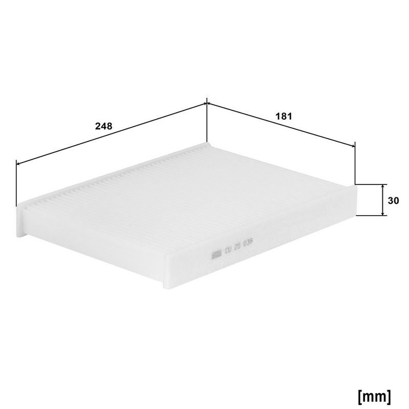 Filter, salongiõhk, MANN-FILTER CU 25 038