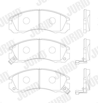 JURID 572370J Brake Pad Set, disc brake