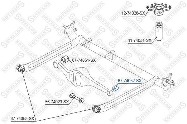 STELLOX 87-74052-SX Mounting, control/trailing arm