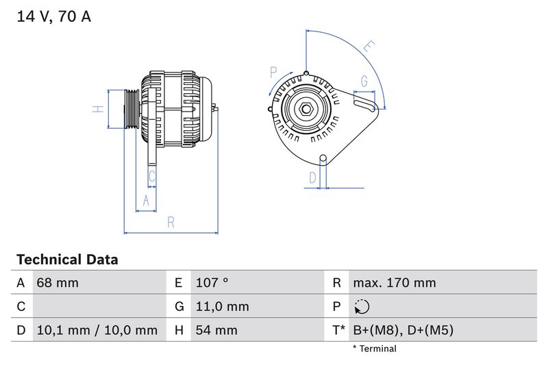 BOSCH Dynamo / Alternator 0 986 080 560