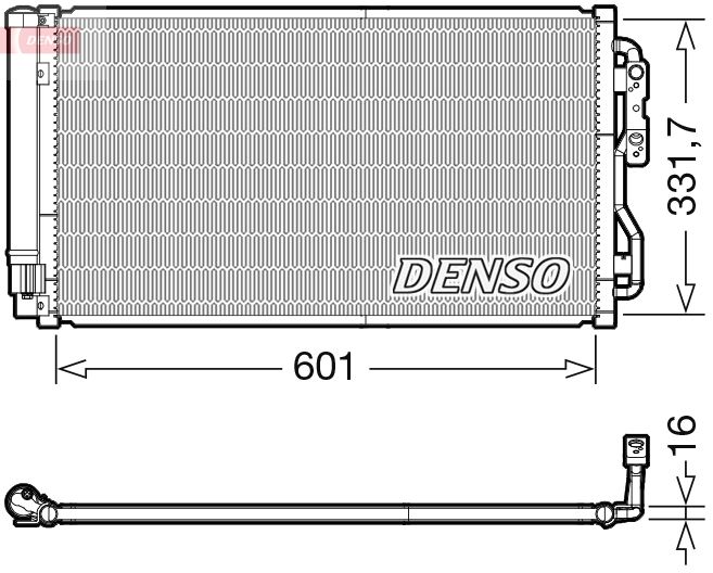 DENSO kondenzátor, klíma DCN05033