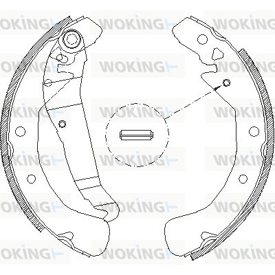 Комплект гальмівних колодок, Woking Z4422.00