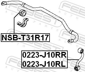 FEBEST 0223-J10RR Link/Coupling Rod, stabiliser bar