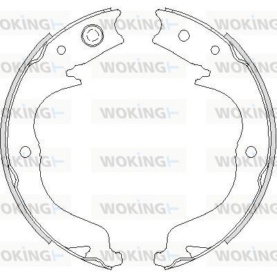 Комплект гальмівних колодок, стоянкове гальмо, Woking Z4748.00