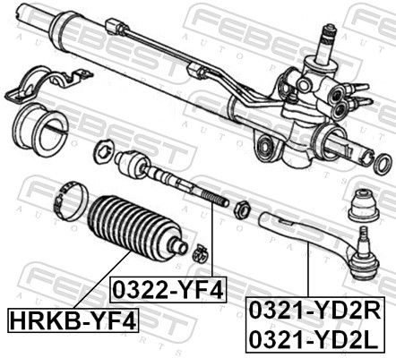 Пильовик рульової рейки TOYOTA RAV4 05-13, RAV4 13-18, RAV4 HYBRID 15-18; HONDA Pilot 08-15; MITSUBISHI Outlander 15-21