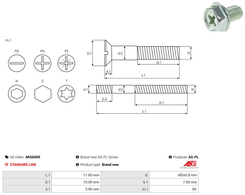 AS-PL ARS6009 Repair Set, alternator
