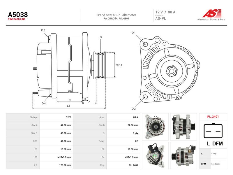 Generaator, AS-PL A5038