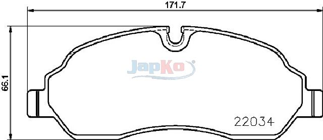 Piduriklotsi komplekt, ketaspidur, JAPKO 500320