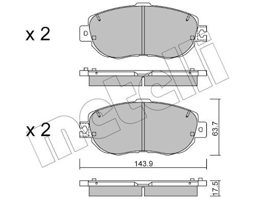 Plaquettes+de+frein+à+disque METELLI 22-0756-1