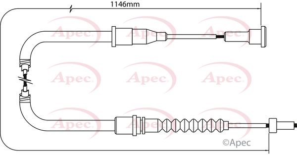 APEC Cable Pull, parking brake CAB1473