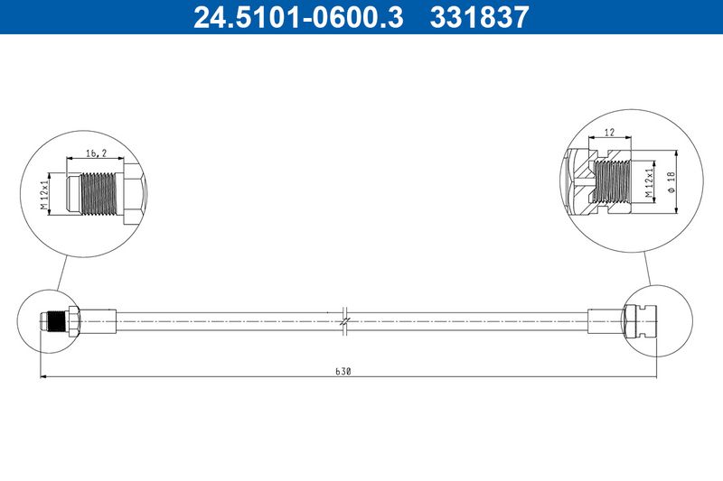 Furtun frana ATE 24.5101-0600.3