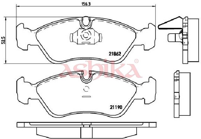 ASHIKA 50-00-0402 Brake Pad Set, disc brake