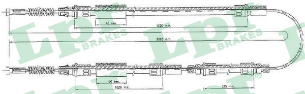 Тросовий привод, стоянкове гальмо, Lpr C0280B