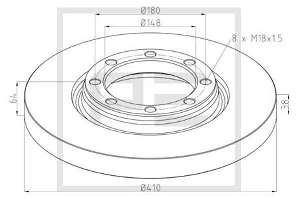 kotouč brzdový MB 016.649-00A