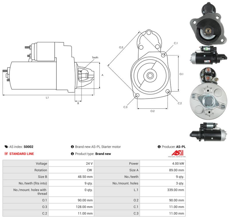 Starter, AS-PL S0002