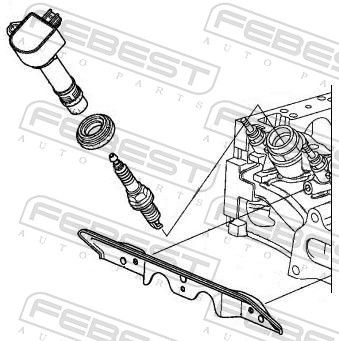 FEBEST HCP-002 Seal Ring, spark plug shaft
