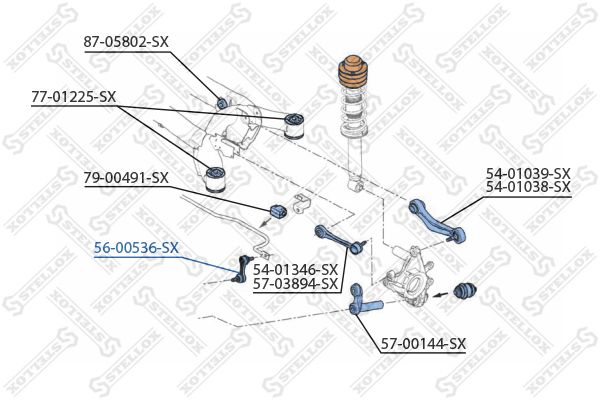 STELLOX 56-00536-SX Link/Coupling Rod, stabiliser bar