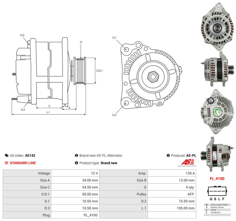 Generaator, AS-PL A5142