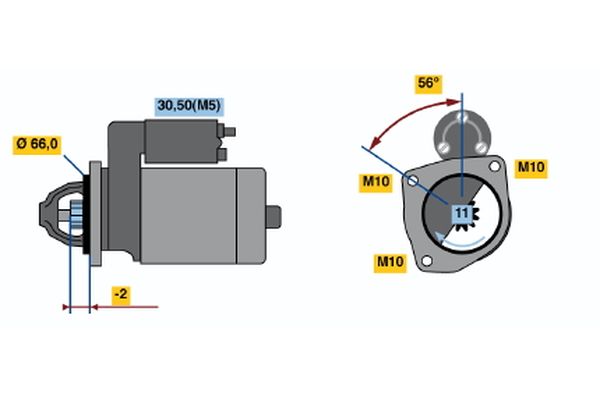 BOSCH önindító 0 001 109 026