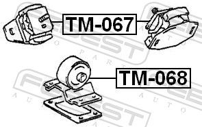 FEBEST TM-068 Mounting, engine
