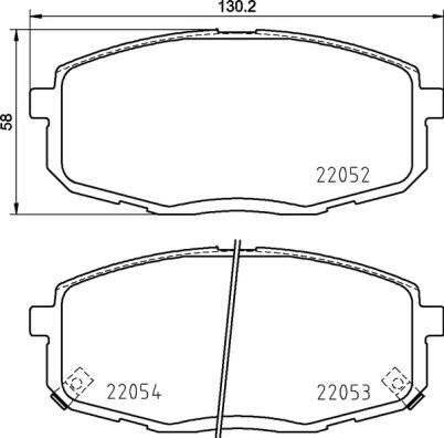 Колодки гальмівні (передні) BREMBO