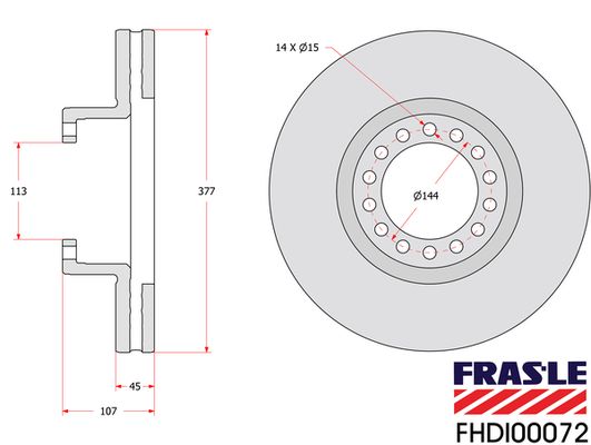 Brzdový kotouč FHDI00072