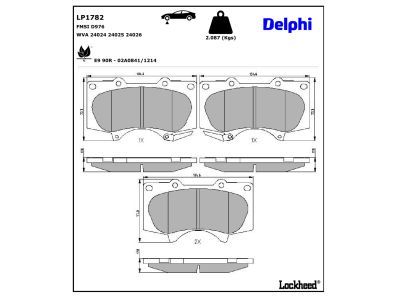 DELPHI LP1782 Brake Pad Set, disc brake