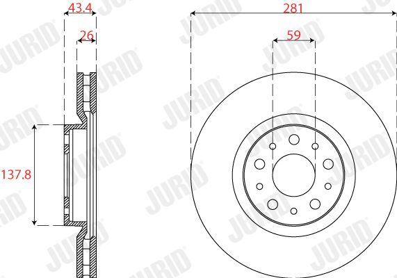 JURID 563274JC Brake Disc