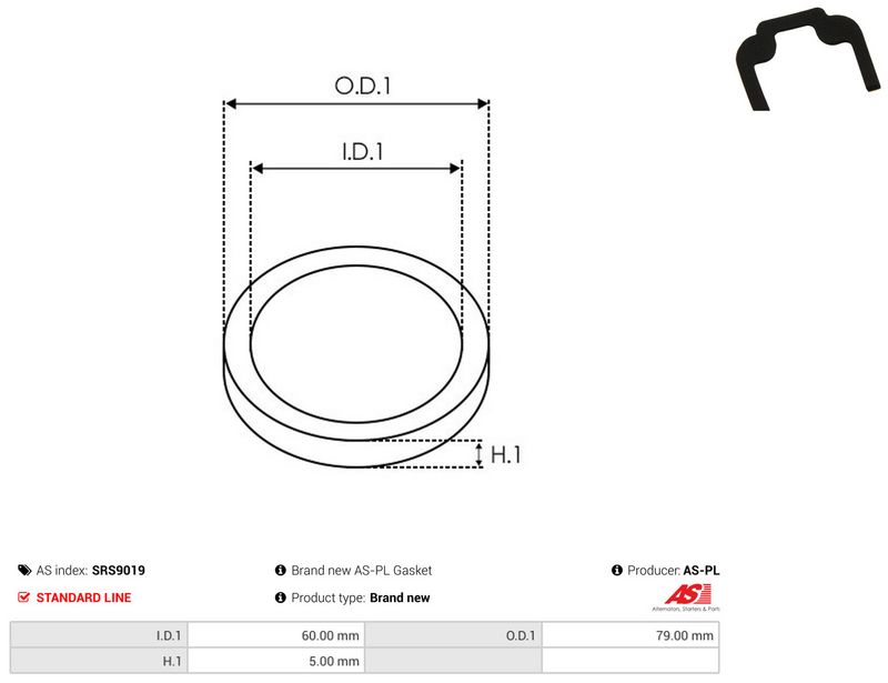 AS-PL SRS9019 Repair Set, alternator