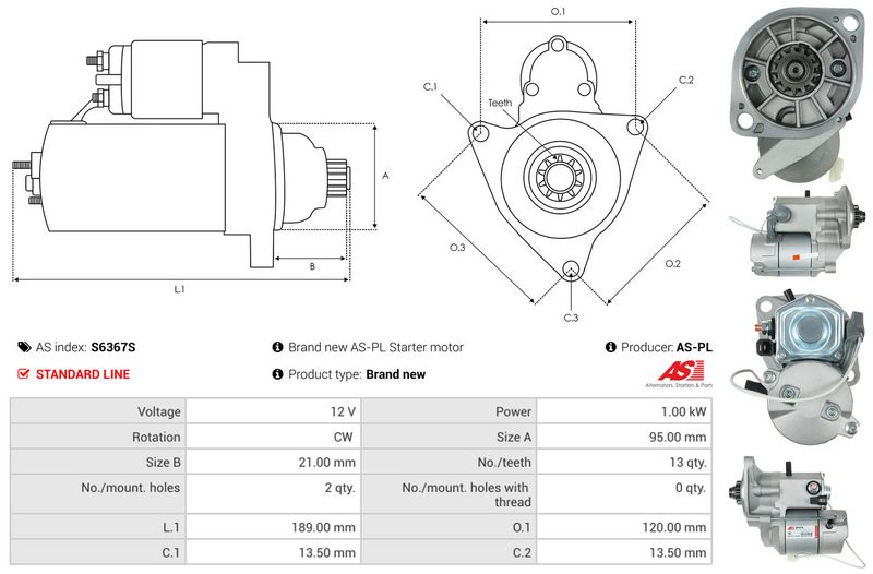 AS-PL S6367S Starter