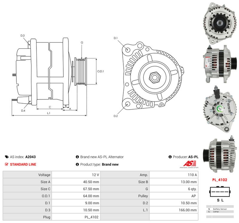 AS-PL A2043 Generatorius