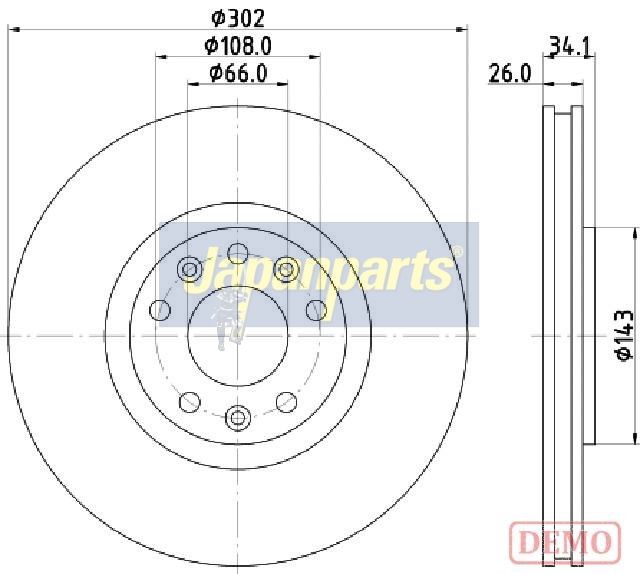 спирачен диск JAPANPARTS