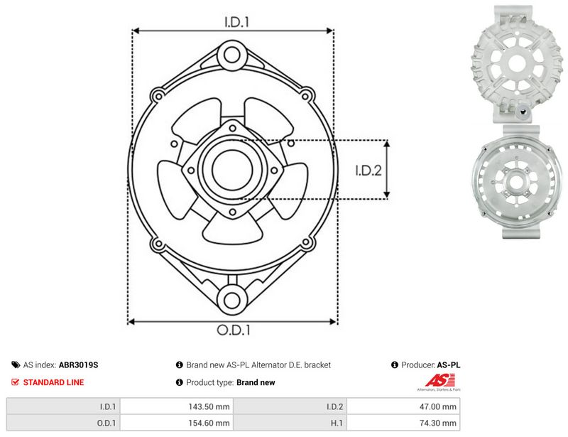 AS-PL ABR3019S Protective Cap, alternator