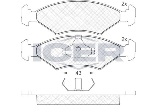 ANDEL 180329 - Brake Pad Set, disc brake