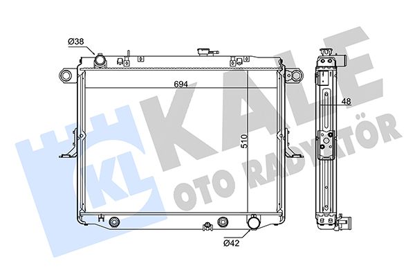 KALE TOYOTA Радіатор охолодження Land Cruiser 100 4.7 98-