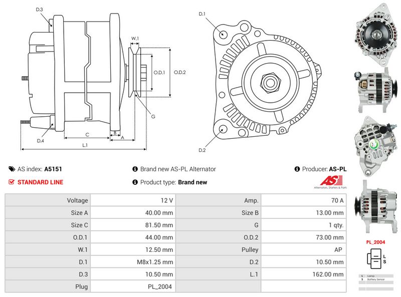 AS-PL A5151 Alternator