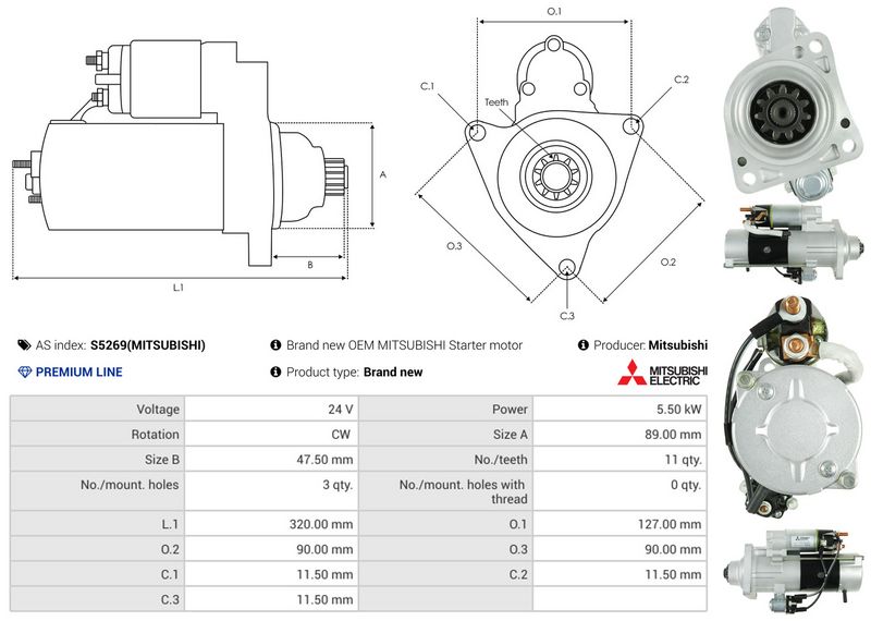 AS-PL S5269(MITSUBISHI) Starter