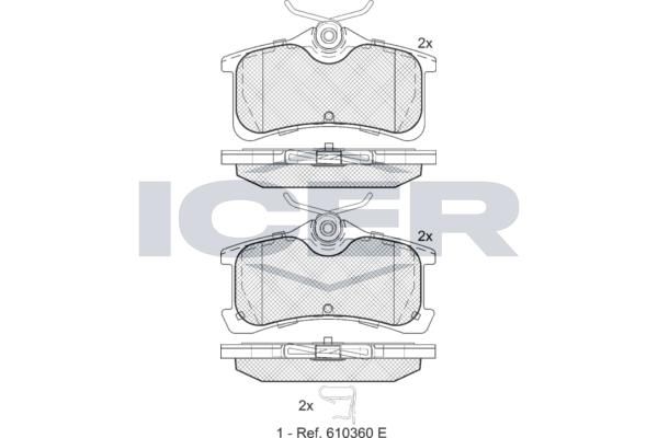 ANDEL 181728 - Brake Pad Set, disc brake